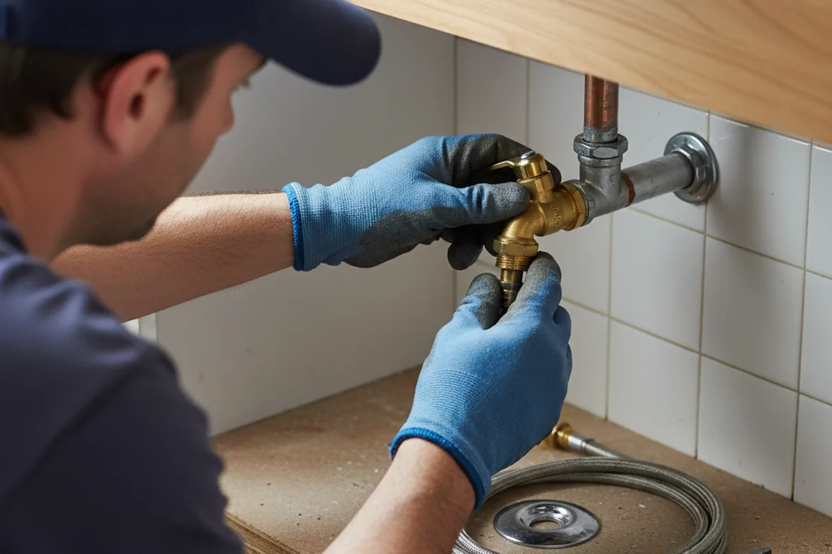 Shutoff valve and fitting work during Faucet and Fixture Repair in Roanoke